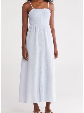 Lovestitch Dusty Blue Cotton Maxi Dress